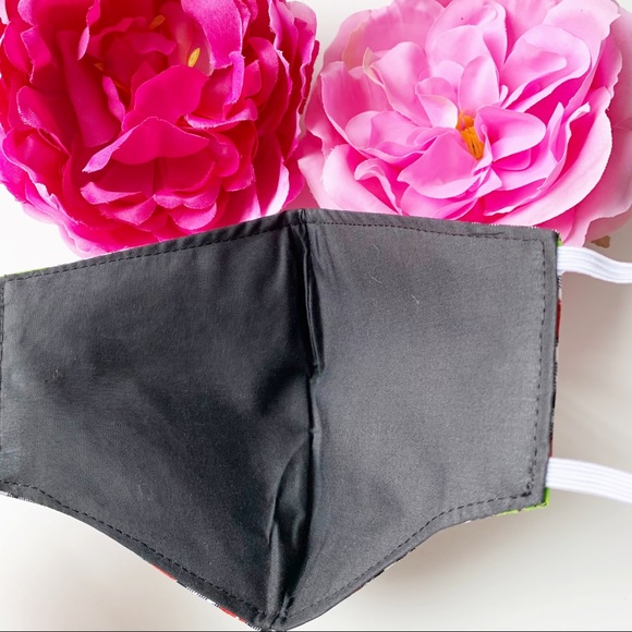 3 for $25 Triple Layer Handmade Face Mask cherry - Picture 3 of 7